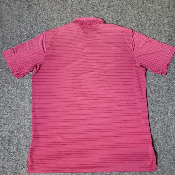 Peter Millar Summer Comfirt Mens Golf Polo Shirt Size XL Red Striped Rock Creek - Picture 4 of 10